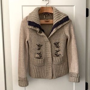 Free People chunky snap sweater